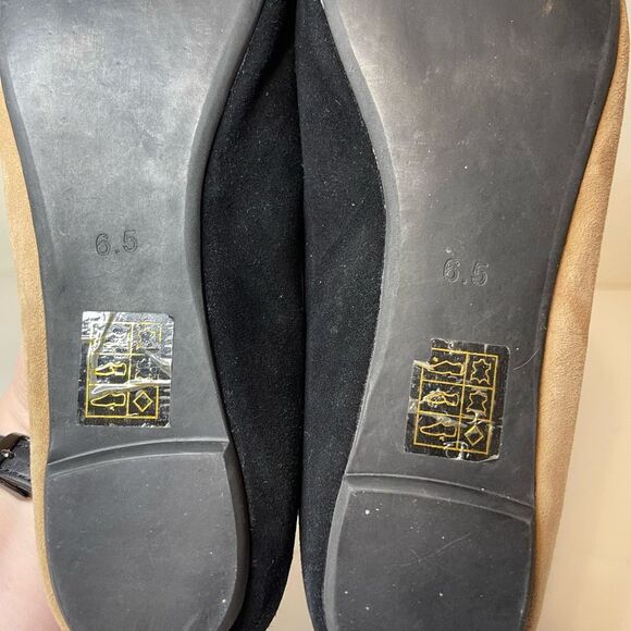 Jeffrey Campbell Impish Two Tone Camel & Black Flats Size 6.5 - Picture 7 of 8